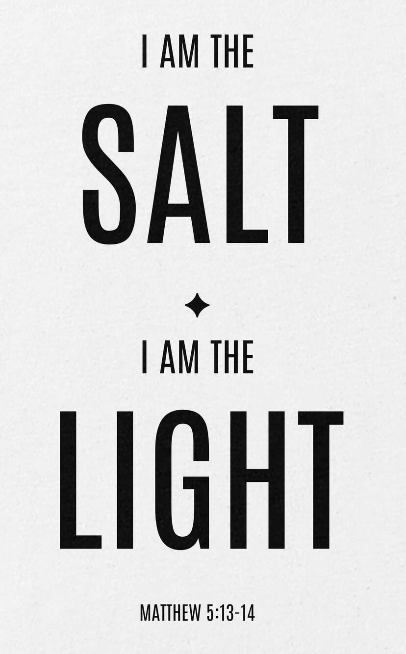I Am The Salt I Am The Light Matthew 5:13-14 Vinyl Decal Sticker - Picture 2 of 2